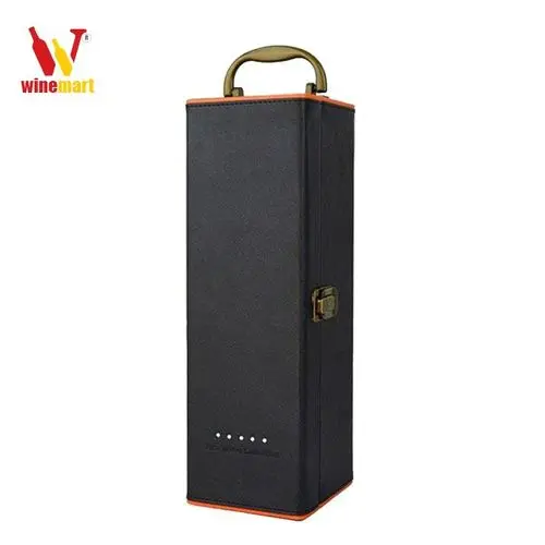 Hộp Da Đơn Wine Collection Màu Đen (5 Chấm Trắng)