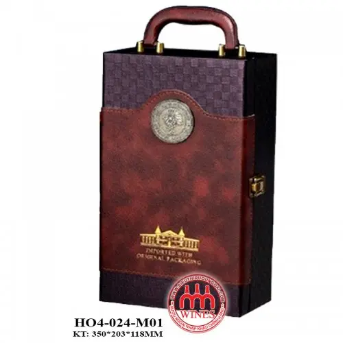 Hộp Da Đôi Nâu Logo + 4 Phụ Kiện